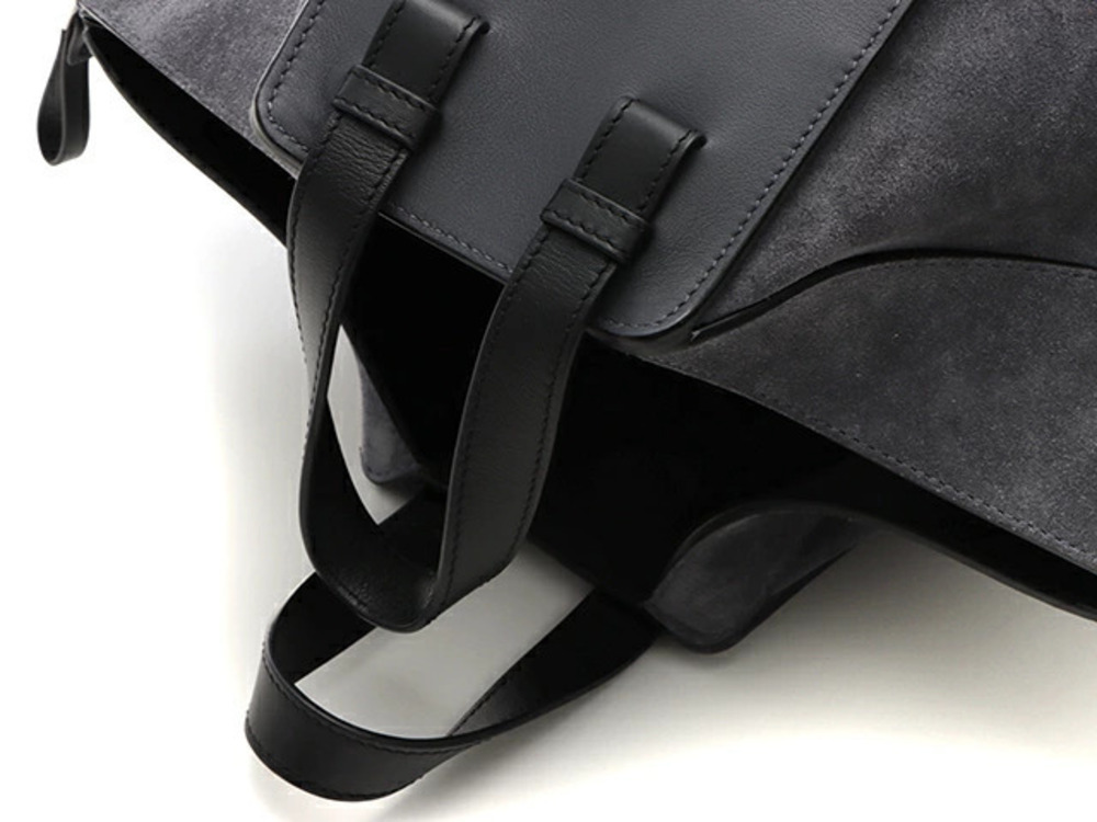 Loewe Hammock Shoulder Bag Anthracite Gray Black Calfskin Suede - Picture 5 of 9